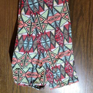 LuLaRoe Teal Purple Orange Geometric Print Leggings OS